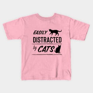 Easily distracted by cats design Kids T-Shirt